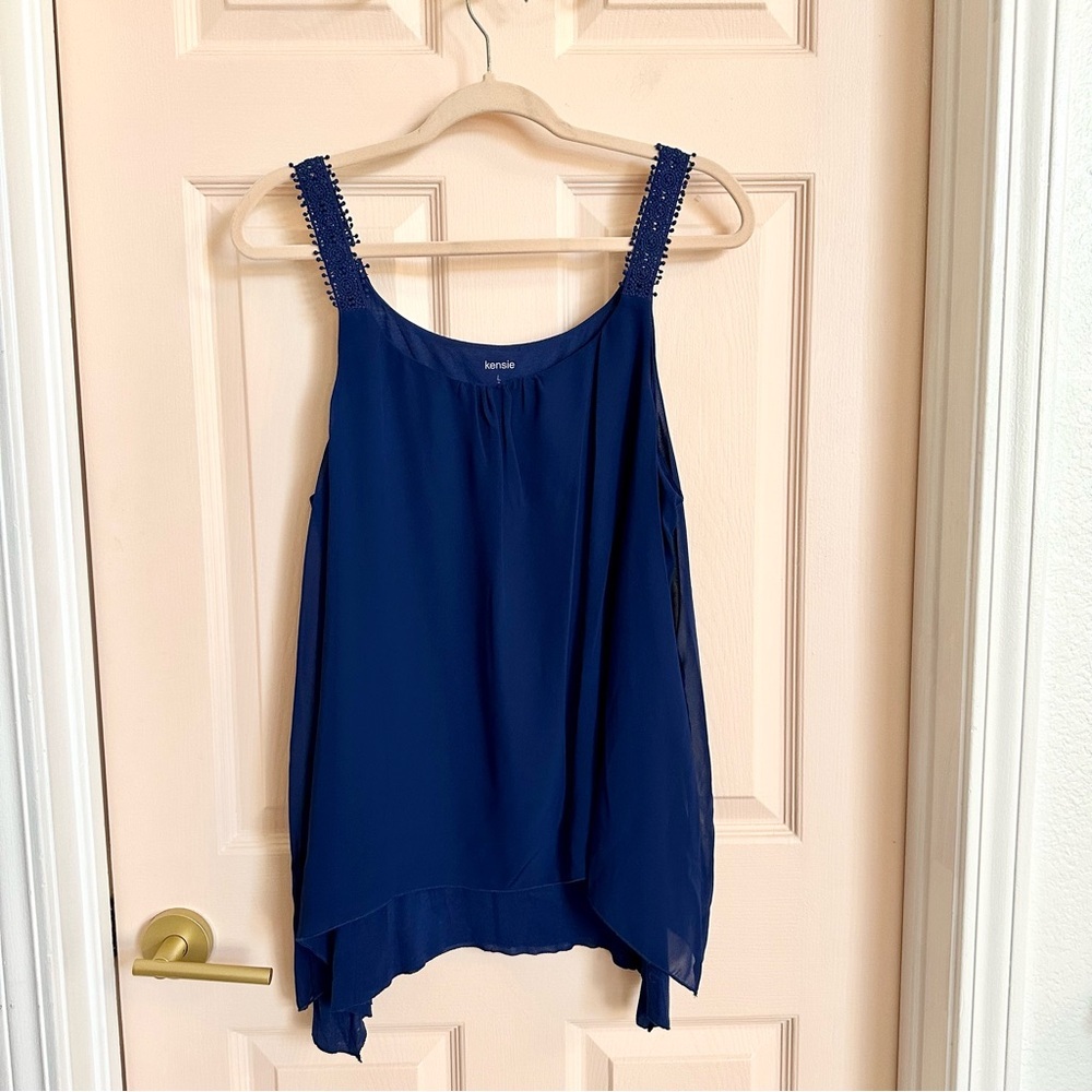 Blue longline Kensie tank